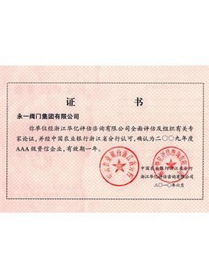 2009年資信證明